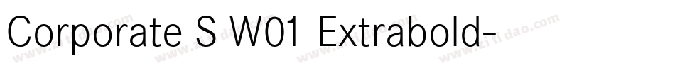 Corporate S W01 Extrabold字体转换